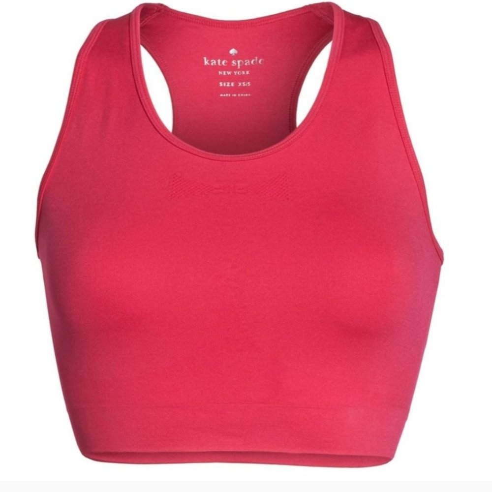 Kate Spade Hot Pink Jacquard Bow Sports Bra XS/S